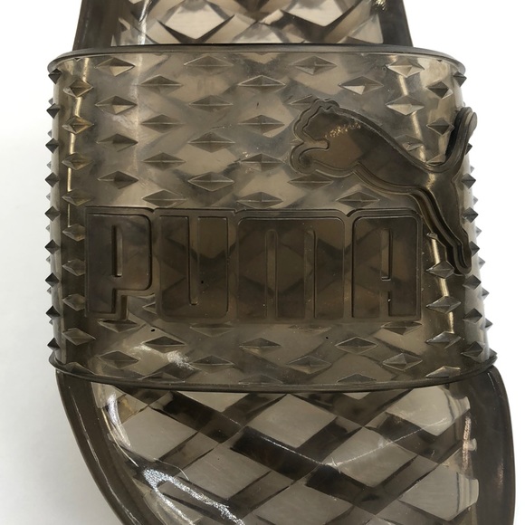 Puma Fenty Black Jelly Pool Slides / Sandals - Picture 9 of 9